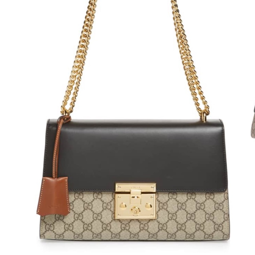 Medium Padlock Leather Shoulder Bag